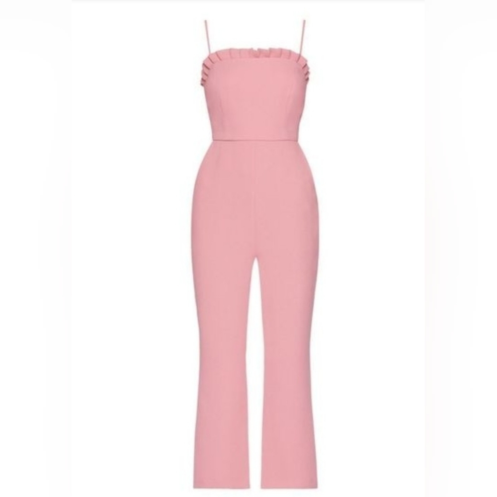 BCBGeneration NWT Ruffle Neck Jumpsuit Size 0.